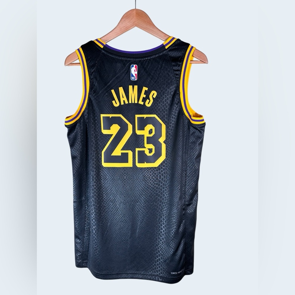 Nike LA Lakers Lebron James Black Mamba Swingman Jersey - Picture 2 of 9